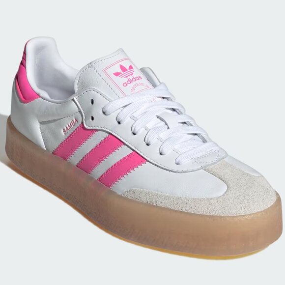 Adidas Sambae Cloud White / Off White / Lucid Pink - Picture 1 of 2